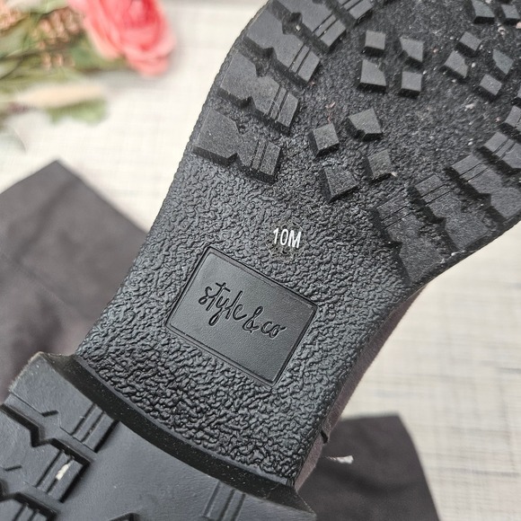 Style & Co‎ Graciee Knee High Boots Block Heel Casual Boots Size 10M - Picture 4 of 5